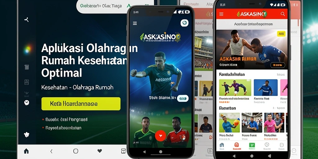 Tampilan antarmuka aplikasi ASKASINO dengan panduan olahraga yang mudah.