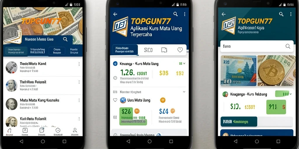Antarmuka pengguna TOPGUN77 yang intuitif untuk Kurs Mata Uang.