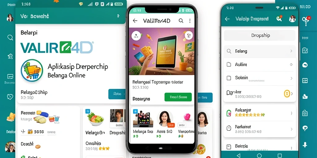 Antarmuka pengguna VALIR4D yang sederhana dan efisien untuk dropshipping.