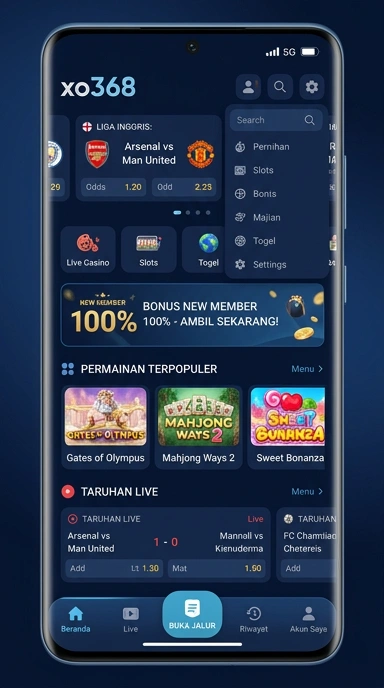 Tampilan link alternatif xo368